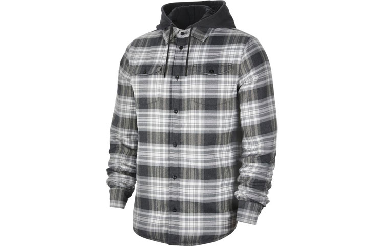 Nike SB Black Flannel Plaid Skateboard Jacket CK5318-010