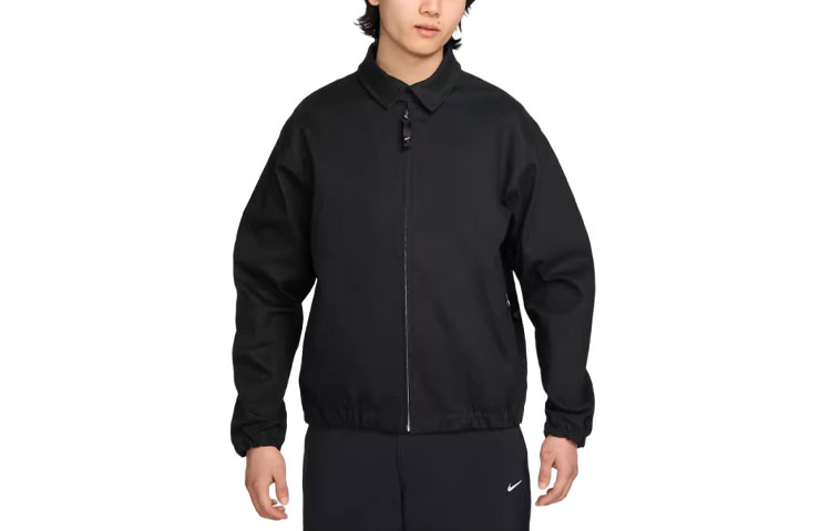 Nike SB Black Twill Woven Loose Fit Skateboard Jacket Unisex FQ0407-010
