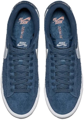 Nike SB Blazer Low GT 'Squadron Blue Metallic Silver' 704939-406 Shop Nike SB Blazer Low GT 'Squadron Blue Metallic Silver' 704939-406