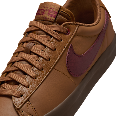 Sizing 耐克SB Blazer Low Pro GT浅棕黑黄深红色滑板鞋 DV1226-200