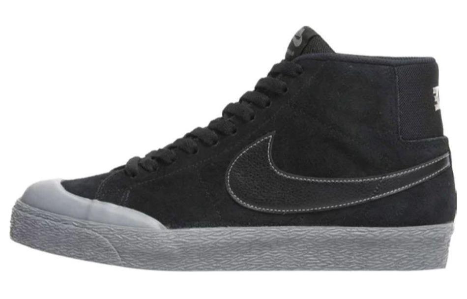 Nike Sb Blazer Zoom Mid Black/Black/Metallic Pewter 876872-006