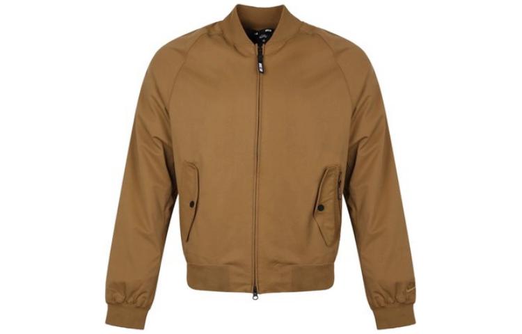 Nike SB Bomber Jacket Mesh Lining Zipper Design Solid Dark Yellow AJ9776-216