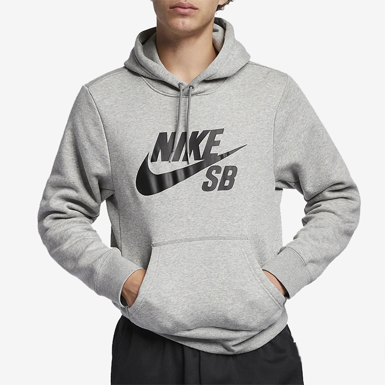 Shop Nike SB Hoodie Abu-Abu Kasual Pullover AJ9734-063