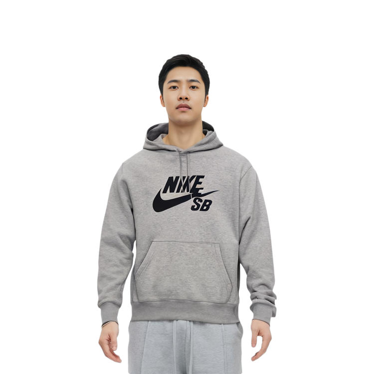 Sizing Nike SB Hoodie Abu-Abu Kasual Pullover AJ9734-063