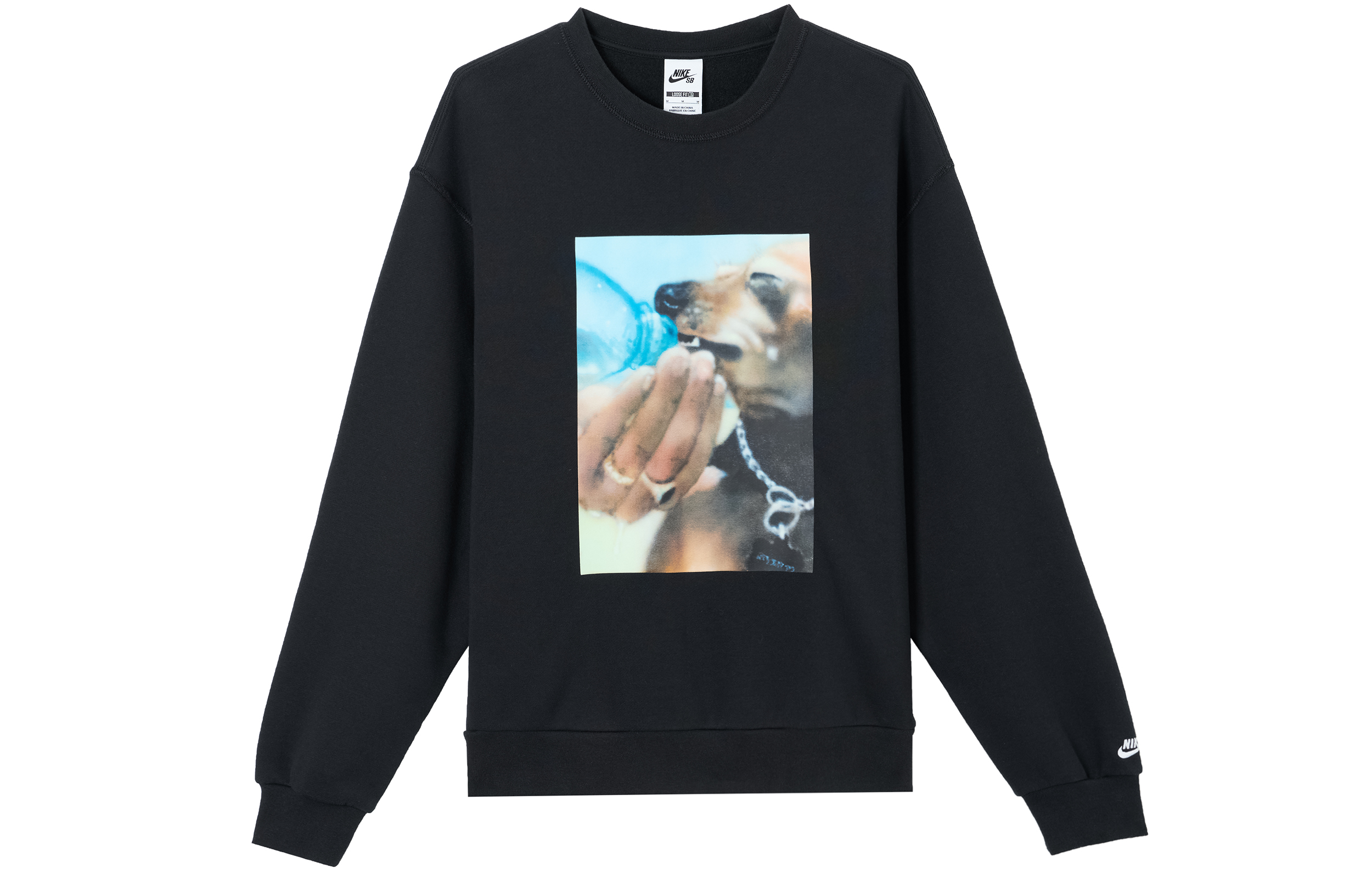Nike SB Crewneck Comfortable Stylish Sweatshirt Unisex Black HQ3038-010