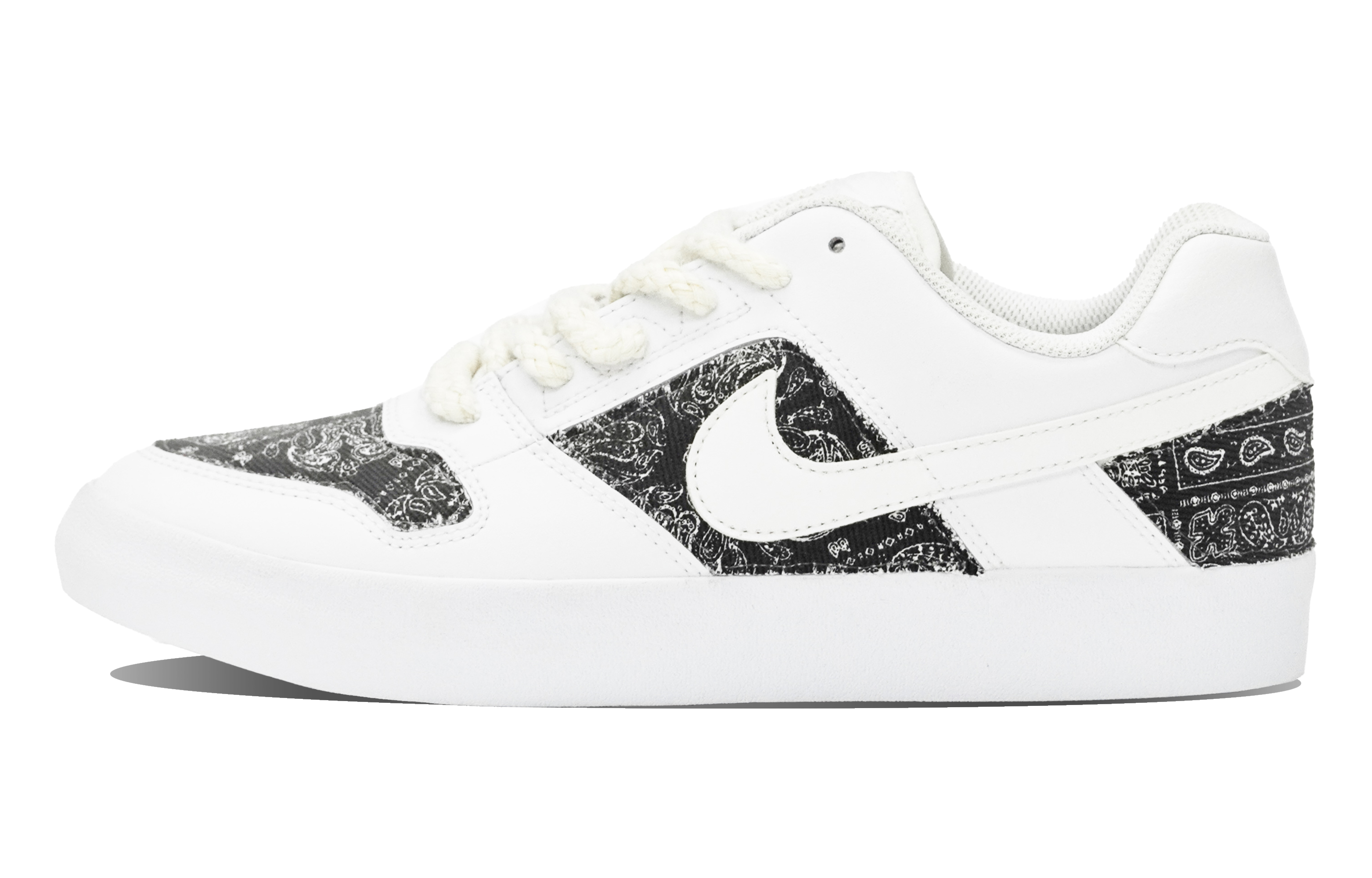 Order 【定制球鞋】Nike SB Delta ABLOODING 不規則腰果花 縫紉 防滑耐磨 低幫 板鞋 男女同款 黑色