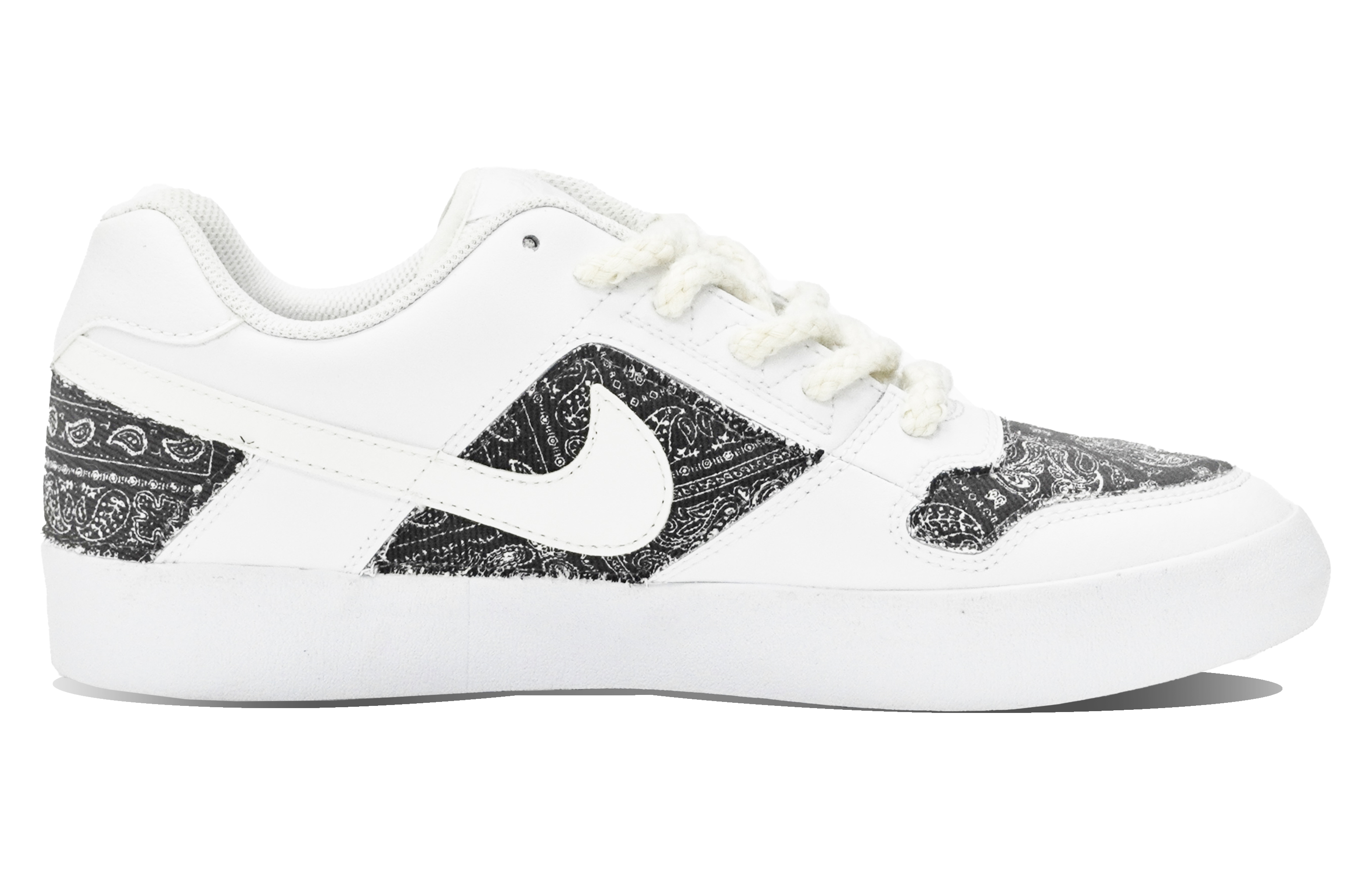 Lookbook 【定制球鞋】Nike SB Delta ABLOODING 不規則腰果花 縫紉 防滑耐磨 低幫 板鞋 男女同款 黑色