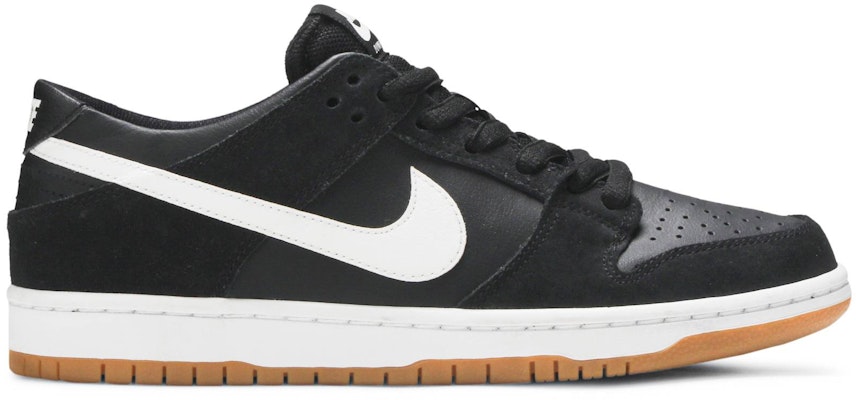 Sb dunk low black top white gum