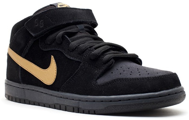 Nike SB Dunk Mid Pro 'Obsidian Metallic Gold' 314383-474 Shop Nike SB Dunk Mid Pro 'Obsidian Metallic Gold' 314383-474