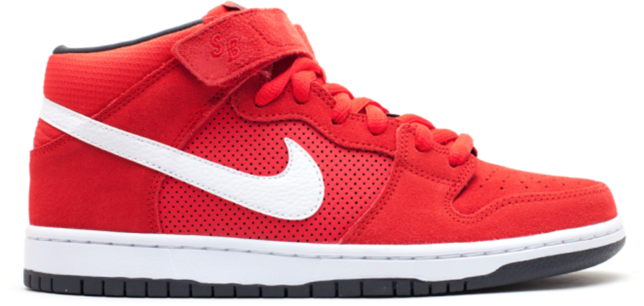 nike dunk white mid