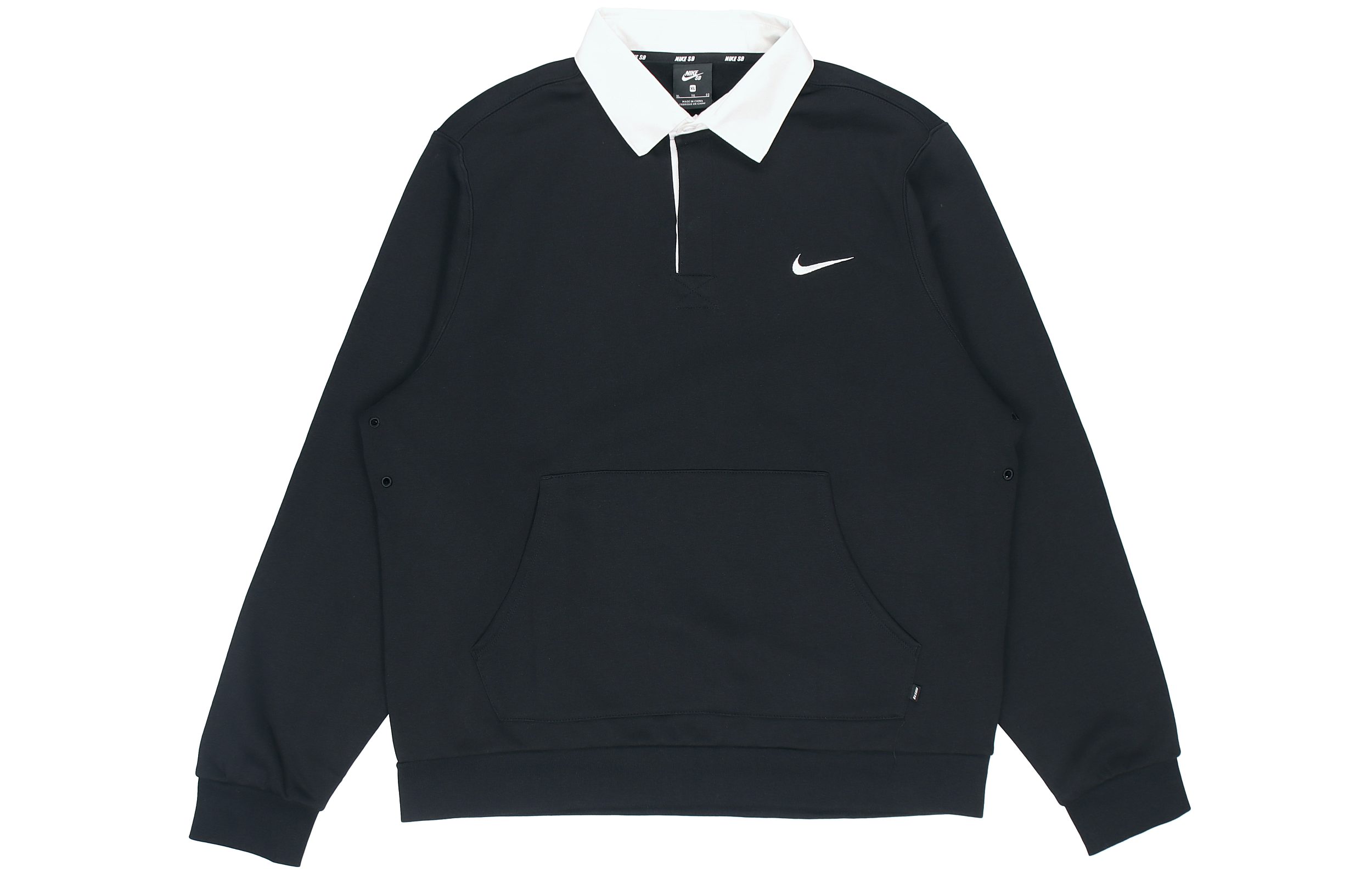 Nike SB Embroidered Fleece Skateboard Sweatshirt Spring Black DM6483-010
