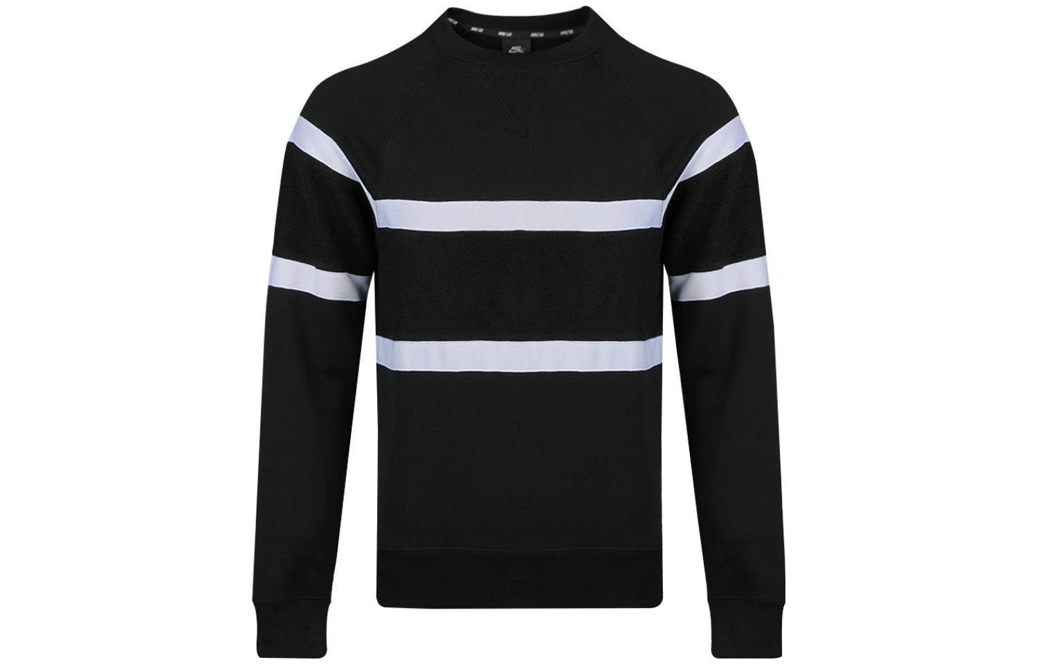 Nike SB Everett Colorblock Crewneck Pullover Sweatshirt Black AT3417-010