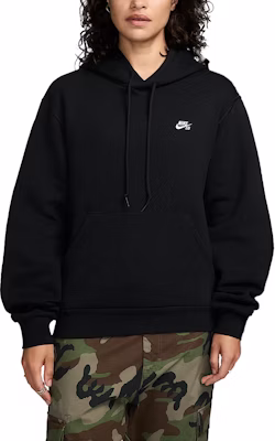 Nike SB Hoodie Fleece Unisex Hitam/Putih Lengan Panjang Loose Fit Pullover FV7352-010 Buy Nike SB Hoodie Fleece Unisex Hitam/Putih Lengan Panjang Loose Fit Pullover FV7352-010