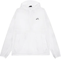 Nike SB Half-Zip Lightweight Anorak Jacket White AO0297-100 Nike SB Half-Zip Lightweight Anorak Jacket White AO0297-100