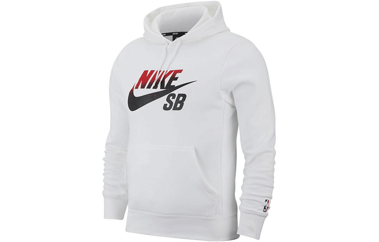 Nike SB Icon Gradient Logo Hoodie White Skateboarding Pullover BV6751-100