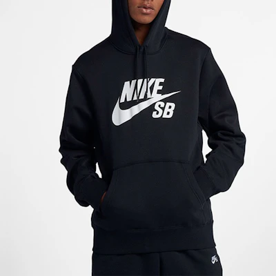Nike SB Icon Pullover Hoodie Skateboard Gaya Retro Hitam AJ9734-010 Shop Nike SB Icon Pullover Hoodie Skateboard Gaya Retro Hitam AJ9734-010