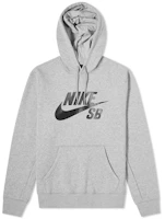 Nike SB Logo Pullover Hoodie Gray - AJ9733-063 Nike SB Logo Pullover Hoodie Gray - AJ9733-063