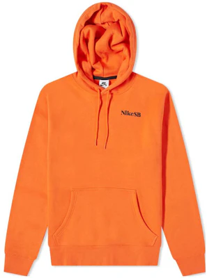 Nike SB Orange Hoodie with Solid Letter Print and Drawstring Design DA4255-800 Buy Nike SB Orange Hoodie with Solid Letter Print and Drawstring Design DA4255-800