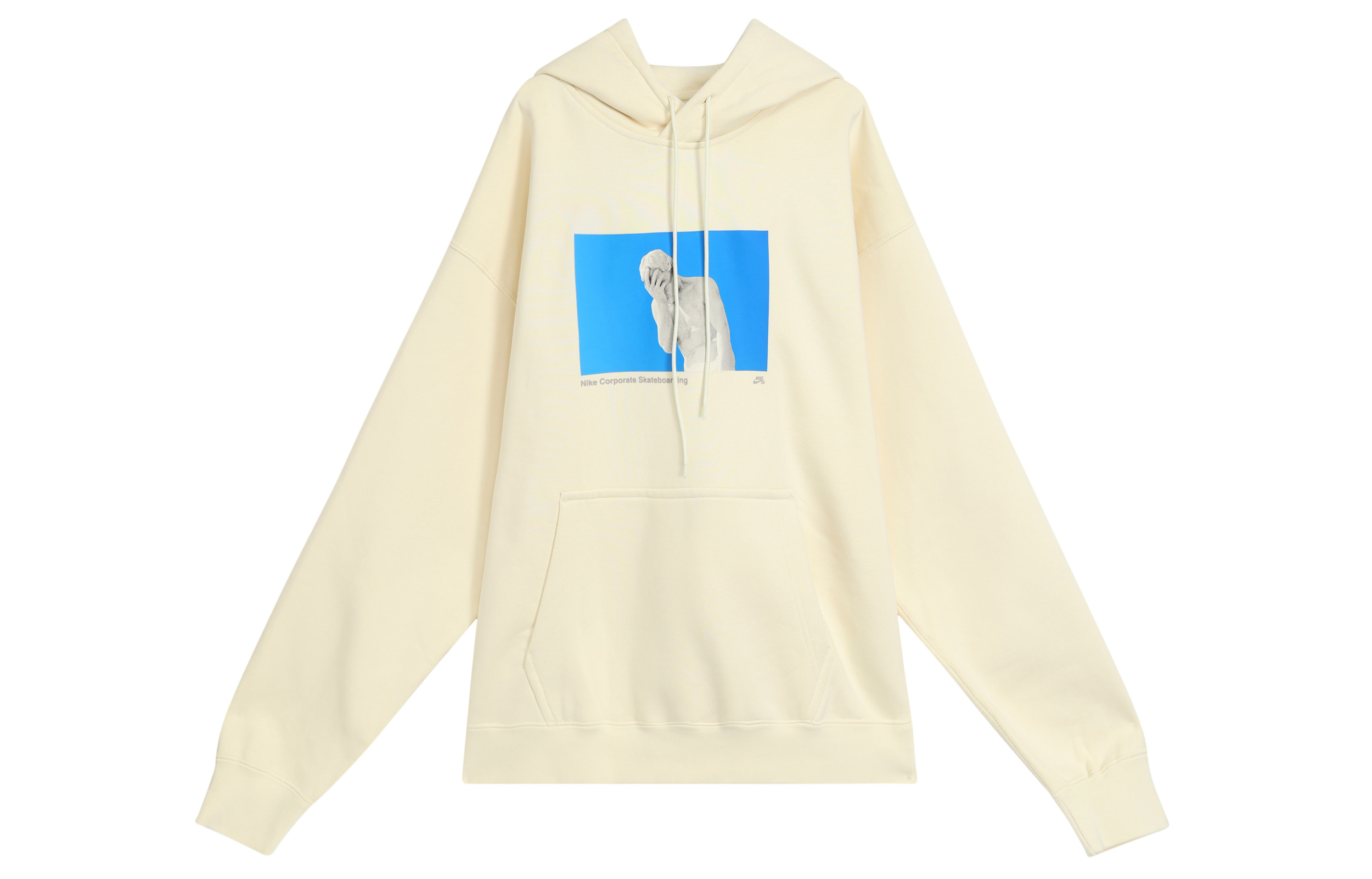 Nike SB Printed Graphic Hoodie Coconut Milk Long Sleeve Pullover FN2557-113