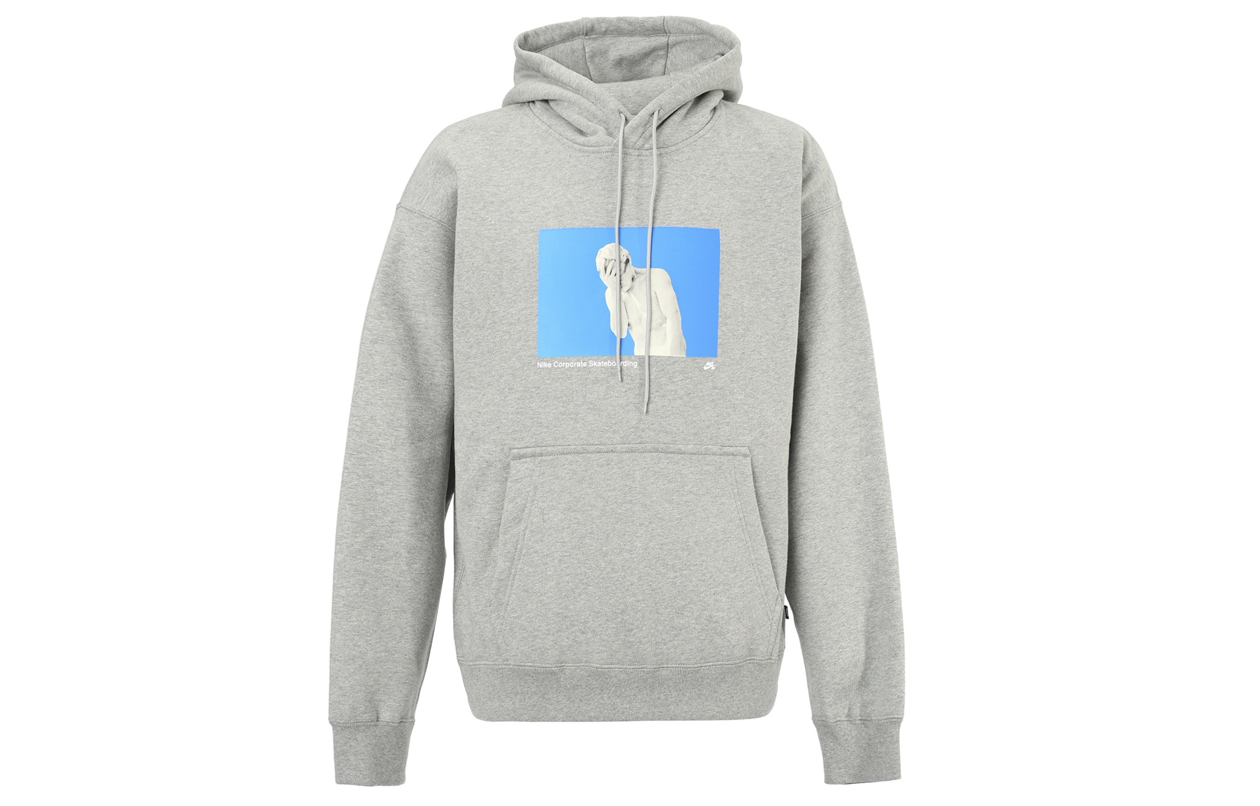 Nike SB Printed Hoodie Long Sleeve Casual Sweatshirt Gray FN2557-063