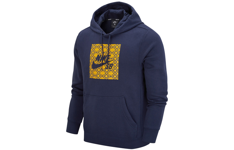 Nike SB Pullover Fleece Hoodie Deep Blue Casual Sweatshirt CZ3539-451