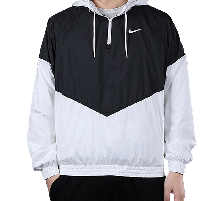 Shop 耐克SB黑白半拉链滑板运动夹克 BV0980-010