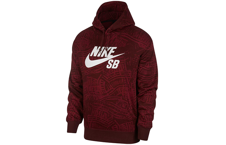 Nike SB Skateboarding Pullover Hoodie Maroon CK5125-638
