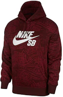 Nike SB Skateboarding Pullover Hoodie Maroon CK5125-638 Nike SB Skateboarding Pullover Hoodie Maroon CK5125-638
