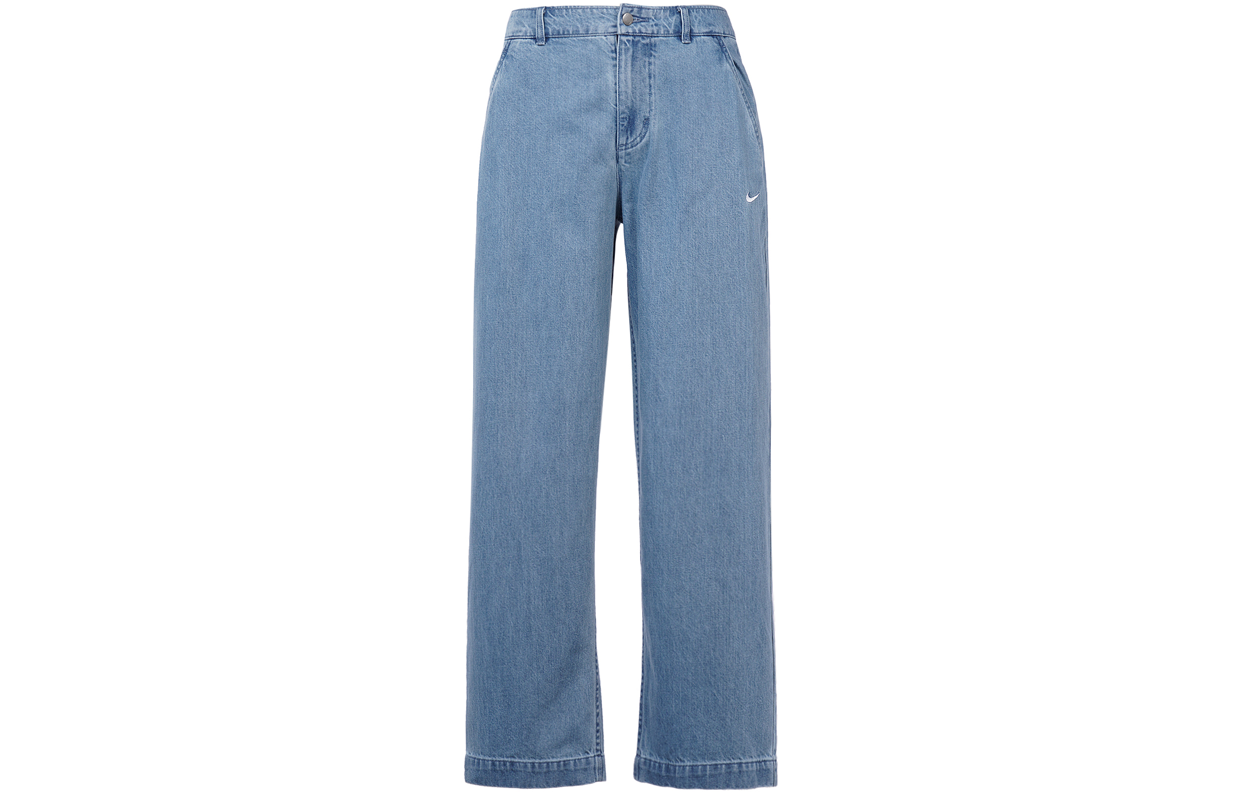 Nike SB Straight-Leg Denim Jeans Blue with Solid Logo. DV8918-493