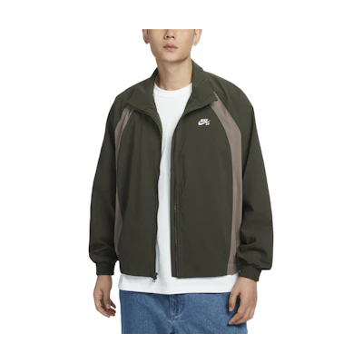 Nike SB Woven Stand Collar Jacket Sequoia Green/Cave Stone/White HJ2911-355
