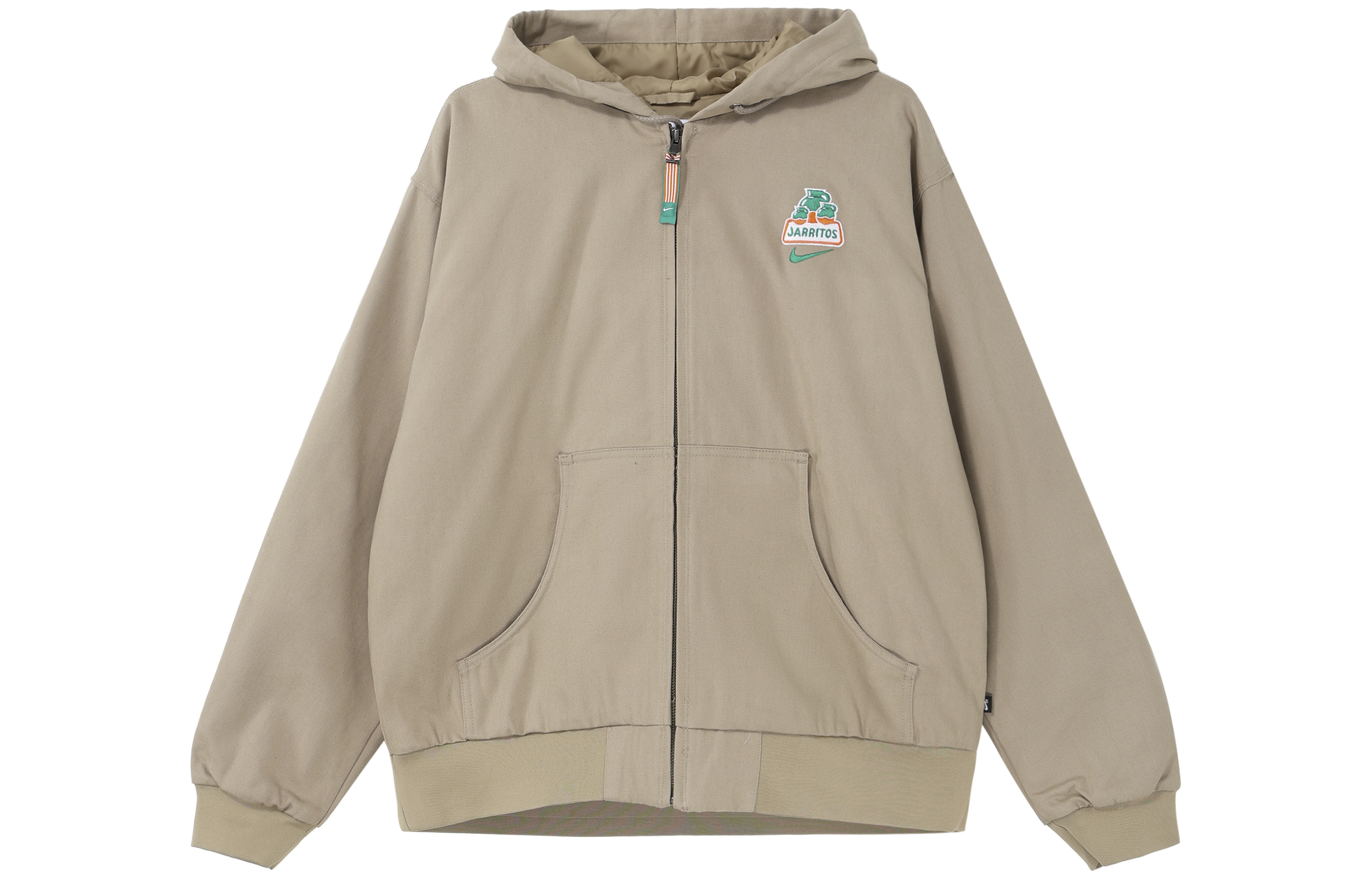 Order Sudadera con capucha caqui Nike SB x Jarritos SS23 con logo bordado y cordón ajustable. DV9066-247