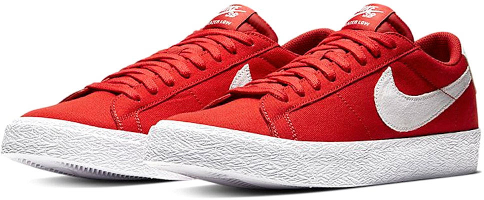 Nike SB Skateboard Blazer Zoom Low CNVS 'Red White' 889053-600 Lookbook Nike SB Skateboard Blazer Zoom Low CNVS 'Red White' 889053-600