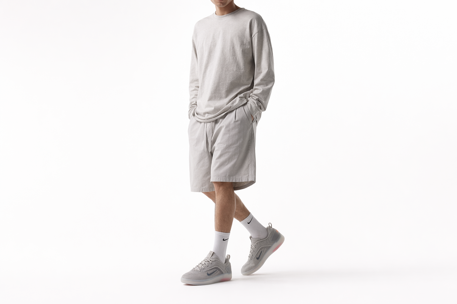 Order Nike SB Zoom Nyjah 4 Grigio College/Argento Chiaro/Cremisi/Marrone Mink FQ1273-001