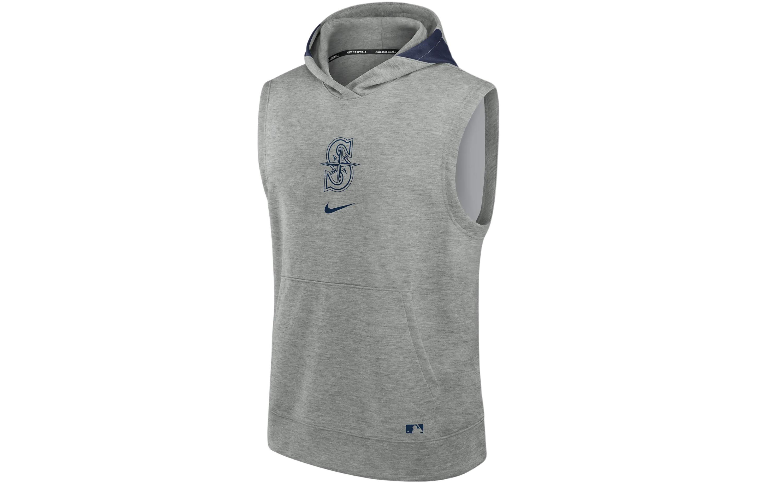 Nike Seattle Mariners Authentic Logo Pullover Hoodie Grey () 013U019NMVR-J3E