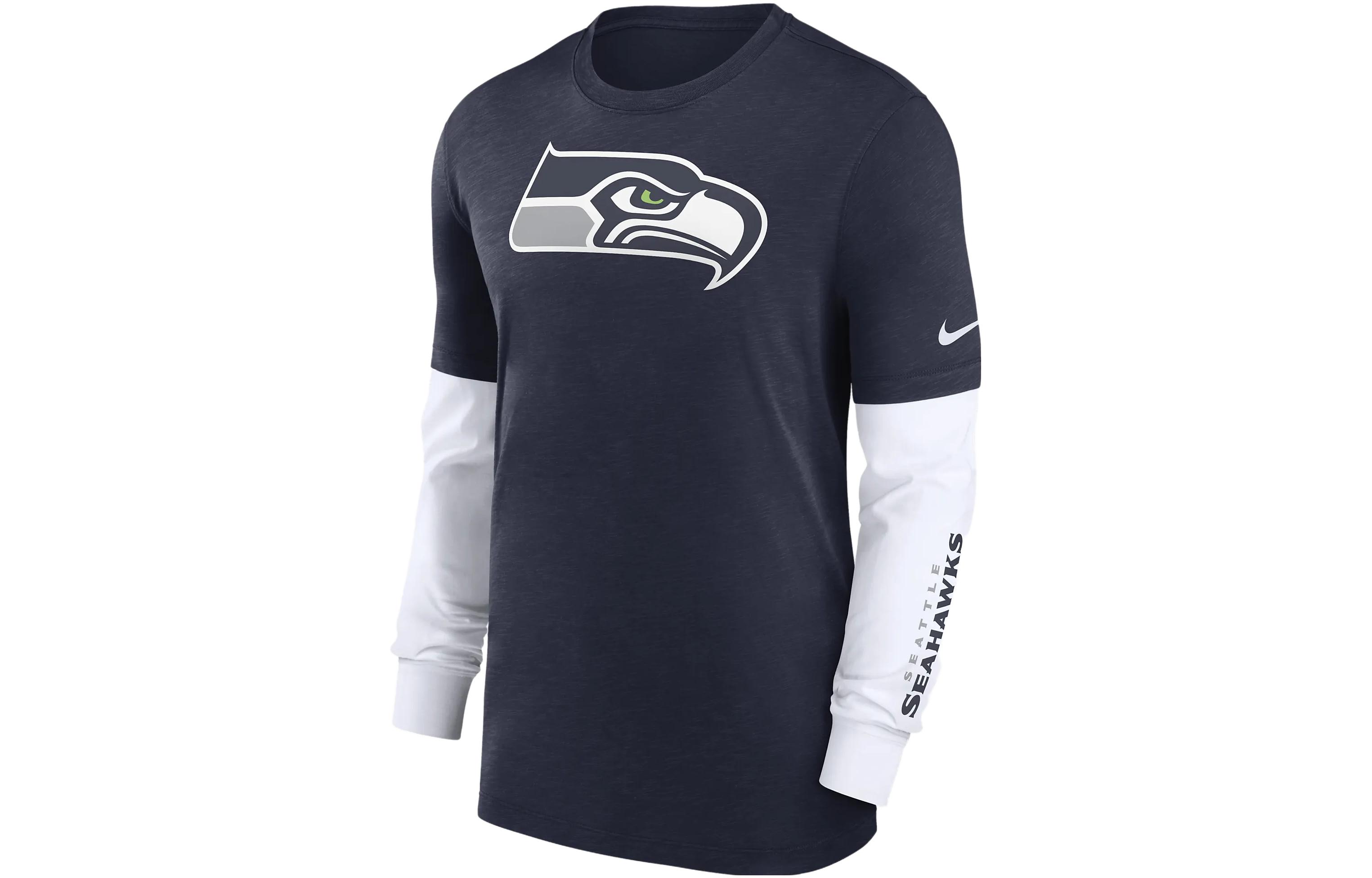 Nike Seattle Seahawks Logo Navy Blue Sweatshirt 00BYEF5178-05G
