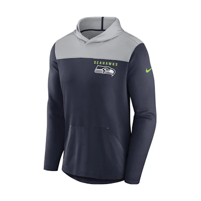 Nike Seattle Seahawks NFL Pullover Hoodie Navy Blue Letter Print 00C0447M78-05H