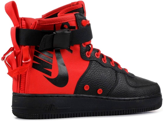 Nike SF Air Force 1 Mid 'Habanero Red Black' 917753-601 Lookbook Nike SF Air Force 1 Mid 'Habanero Red Black' 917753-601