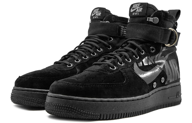 Shop 耐克SF空军1中帮黑色酷灰 917753-008