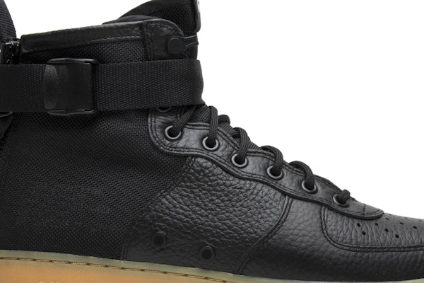 Nike air force top 1 mid black gum