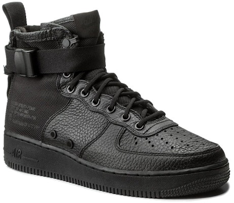 Nike SF Air Force 1 Mid Triple Black 917753-005 Lookbook Nike SF Air Force 1 Mid Triple Black 917753-005