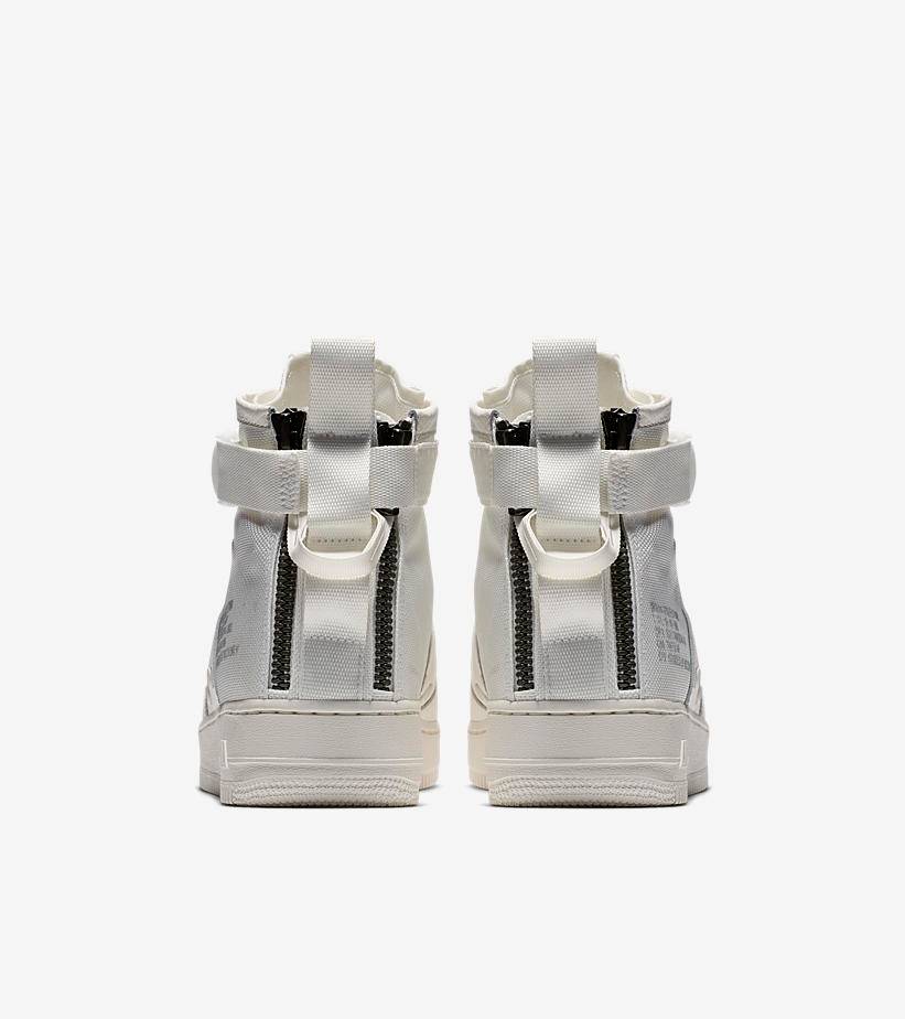 Details for Nike SF Air Force 1 Mid Triple Ivory AA6655-100 - Kasut Sukan Premium