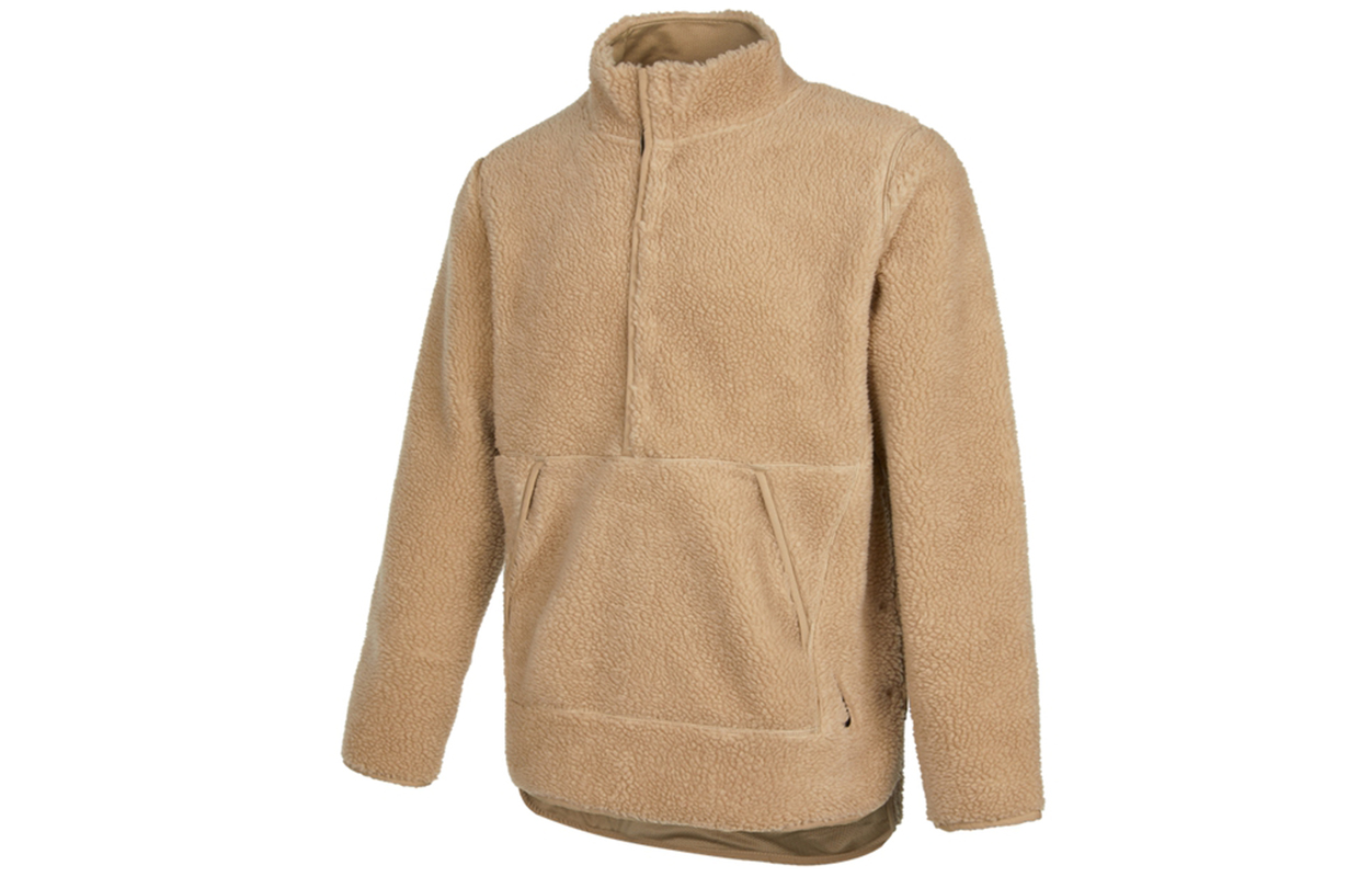 Nike Sherpa Fleece Half-Zip Pullover Sweatshirt Khaki DD2183-247