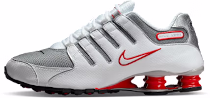 Nike Shox NZ Sneakers White/Sport Red/Cool Gray/Metallic Silver 378341-104 Nike Shox NZ Sneakers White/Sport Red/Cool Gray/Metallic Silver 378341-104