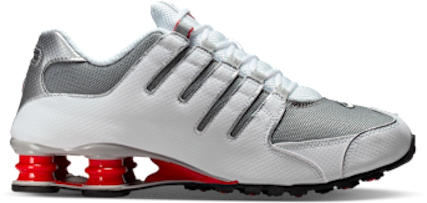 Nike Shox NZ 白/運動紅/冷灰/金屬銀 男/女運動鞋 378341-104 Lookbook Nike Shox NZ 白/運動紅/冷灰/金屬銀 男/女運動鞋 378341-104