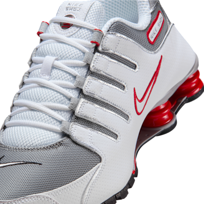 Sizing Zapatillas Nike Shox NZ Blancas/Rojo Deportivo/Gris Frío/Plateado Metálico 378341-104