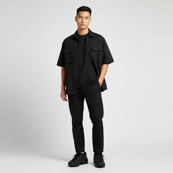 Nike Shox R4 2025 'Hitam Sepenuhnya' HQ1988-001 Lookbook Nike Shox R4 2025 'Hitam Sepenuhnya' HQ1988-001