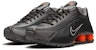 Nike Shox R4 'Anthracite Total Orange' Lelaki Wanita Kasut Sukan 104265-054