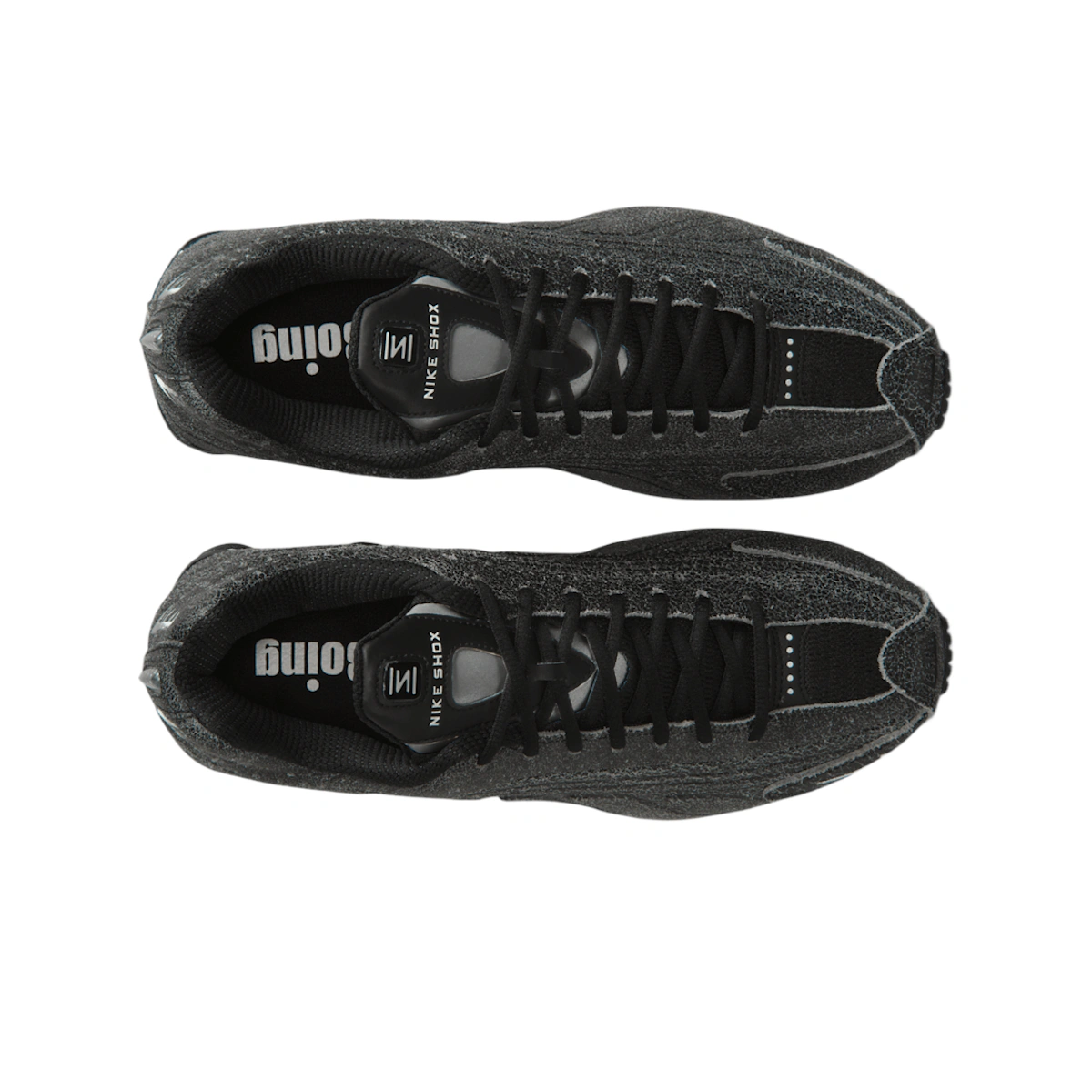 Nike Shox R4 'Black Distressed Leather'