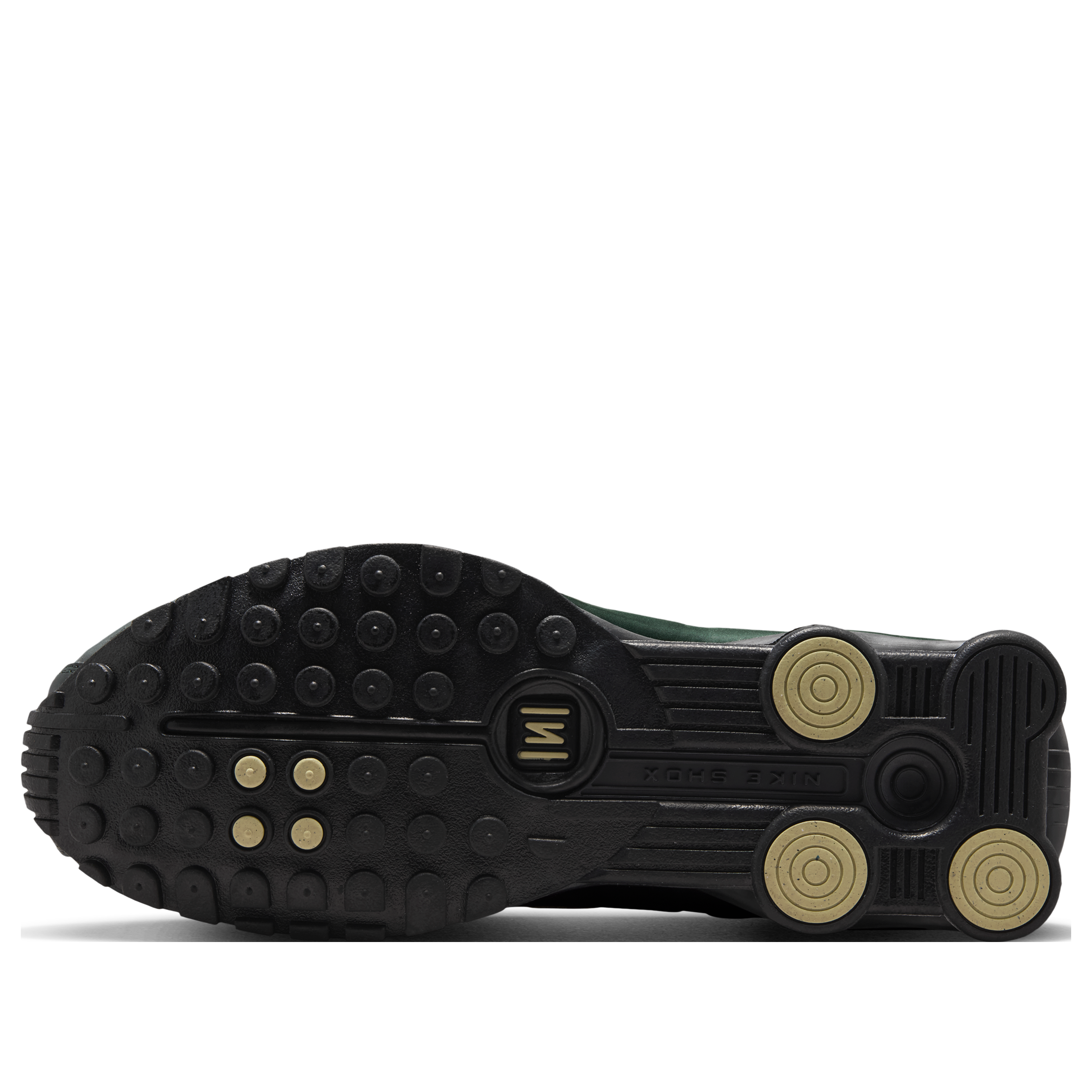 Sizing 耐克Shox R4 ''黑色云杉橄榄光晕'' HQ1988-300