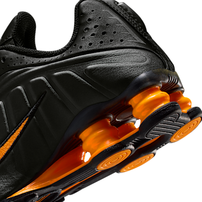 Cheap (JR) Nike Shox R4 黑色/金屬深灰/亮橙 CW2626-007